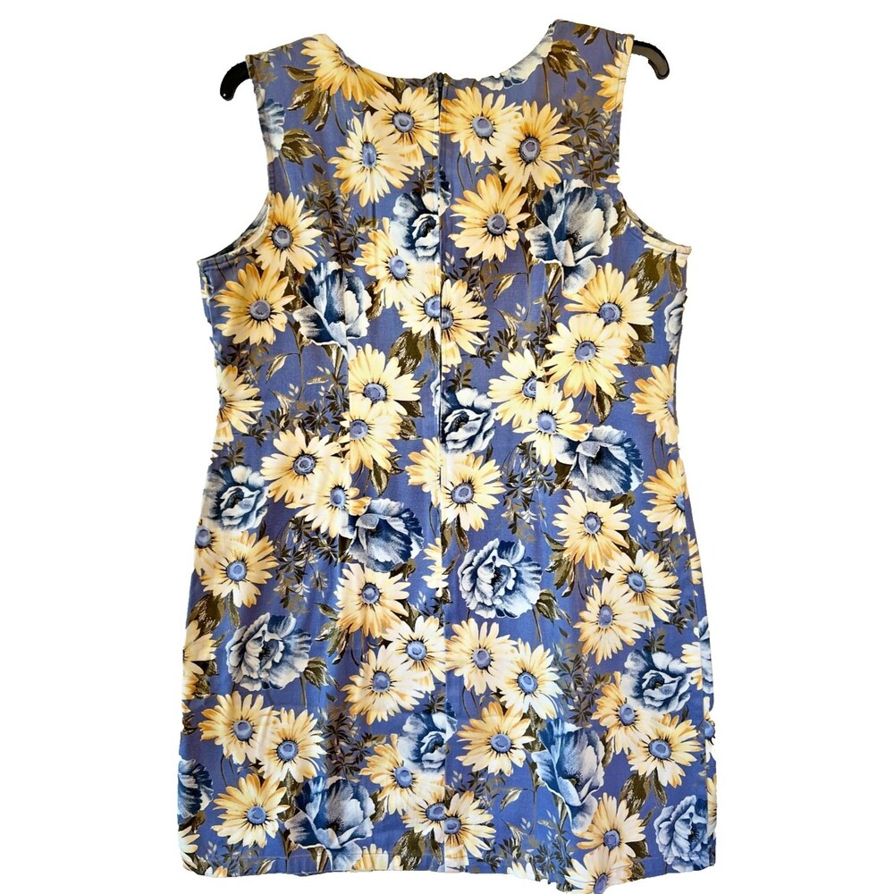 Vintage Denim Faded Glory Y2K Floral print Sundress SIZE 16 - Picture 3 of 5